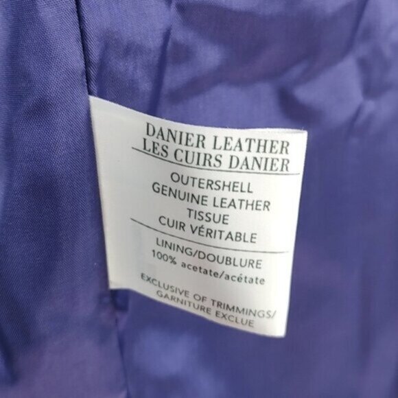 Purple Suede Lined Size 10/12 Shoulder Pads Button Blazer Jacket 90s Size 10/12 - Picture 6 of 13